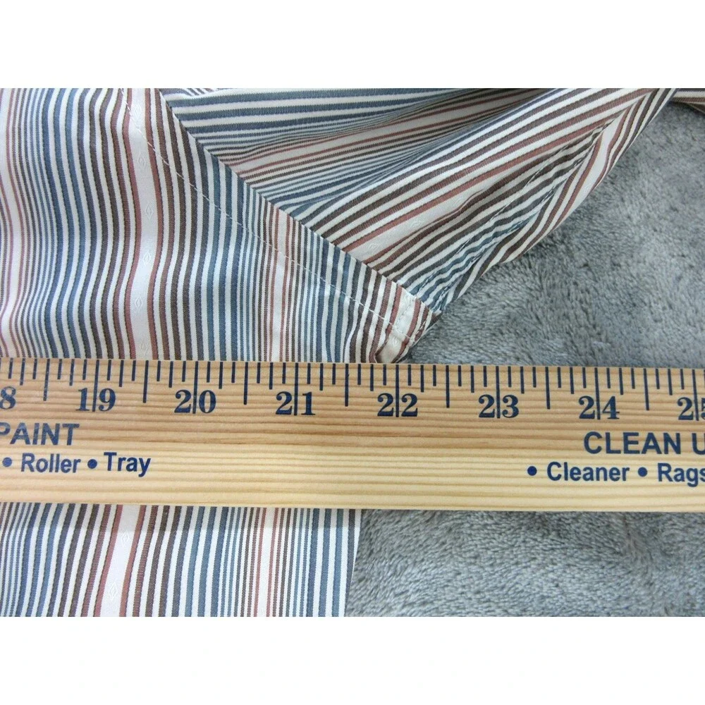 2-pack Banana Republic Shirt Mens Medium 15-15.5 Long Slv Blue Red Plaid Striped